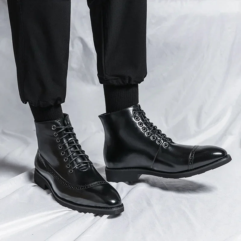 DEREK JONES LEATHER BOOTS