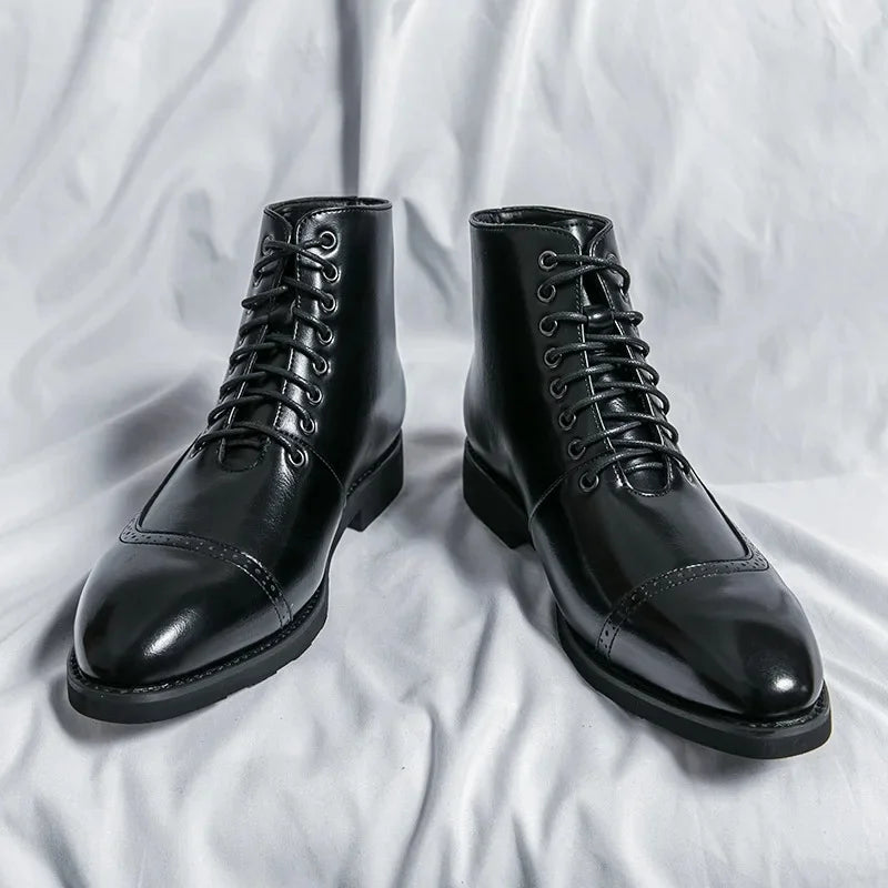 DEREK JONES LEATHER BOOTS