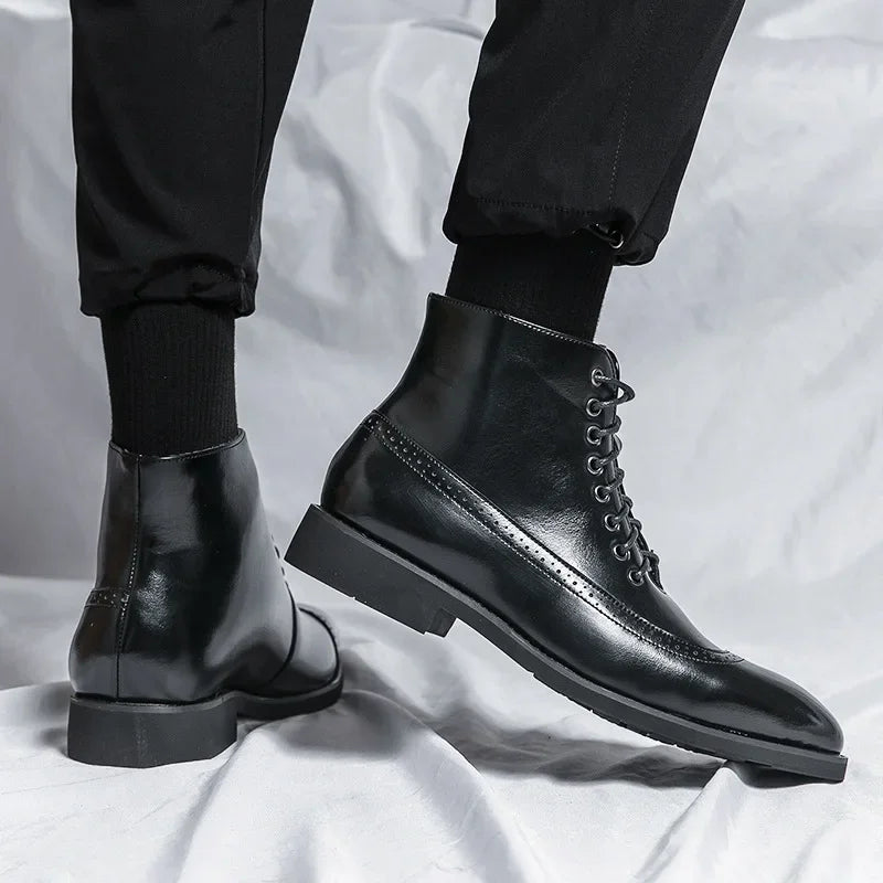 DEREK JONES LEATHER BOOTS