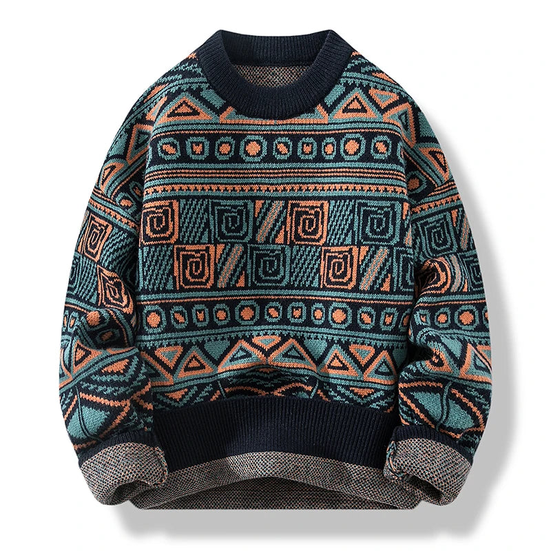 LUCIEN LABYRINTH KNIT SWEATER