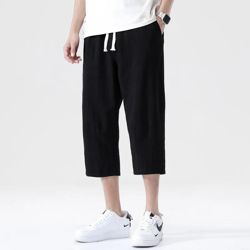 Raymond Linen Cropped Pants