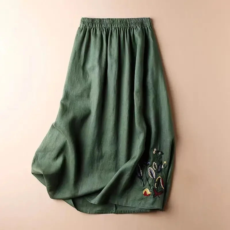 Yanina Linen Skirt