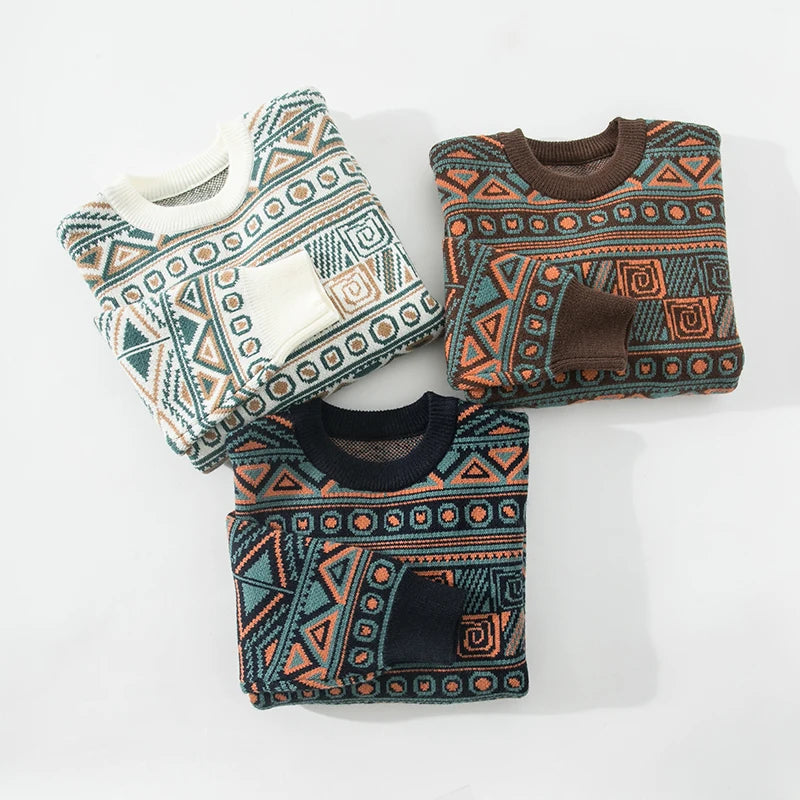 LUCIEN LABYRINTH KNIT SWEATER